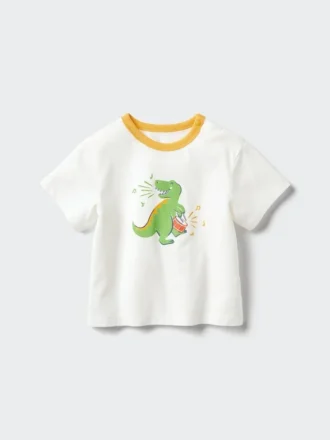 Baby Baby Airism Cotton T-Shirt | Dinosaur