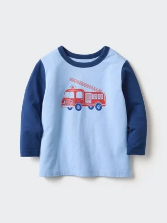 Baby Baby Crew Neck T-Shirt | Car | Long Sleeve