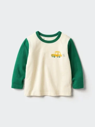 Baby Baby Crew Neck T-Shirt | Car | Long Sleeve