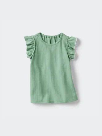 Baby Baby Dry Frilled Sleeve T-Shirt