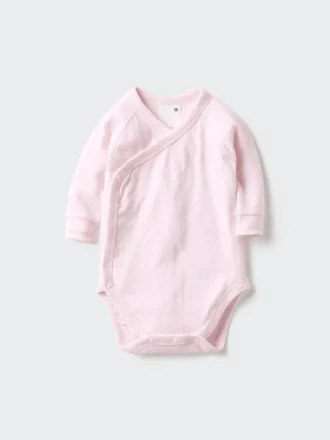 Baby Baby Long Sleeve Bodysuit | Open Front | Pointelle