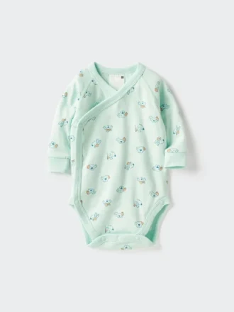Baby Baby Long Sleeve Bodysuit | Printed | Open Front