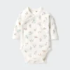 Baby Baby Long Sleeve Bodysuit | Printed | Open Front