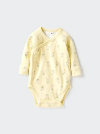 Baby Baby Long Sleeve Bodysuit | Printed | Open Front
