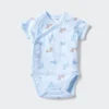 Baby Baby Short Sleeve Bodysuit | Open Front | Printed