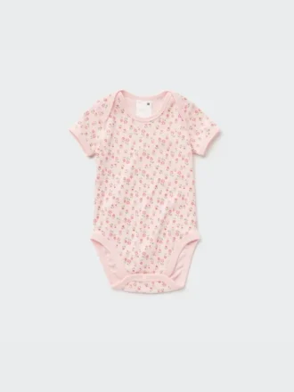 Baby Joy of Print Short-Sleeve Bodysuit (Flower)