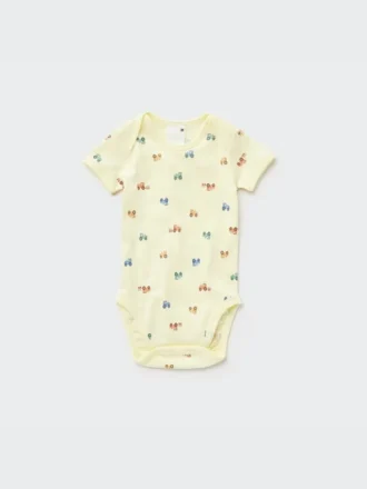 Baby Joy of Print Short-Sleeve Bodysuit (Tractor)