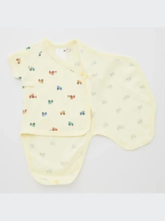 Baby Joy of Print Short-Sleeve Bodysuit (Tractor)