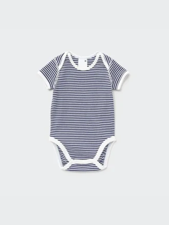 Baby Short-Sleeve Bodysuit (Striped)