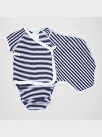Baby Short-Sleeve Bodysuit (Striped)