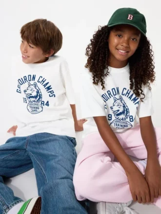 Kids Airism Cotton Graphic T-Shirt