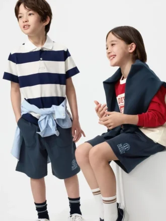 Kids Airism Cotton Half Pants | Print