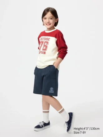 Kids Airism Cotton Half Pants | Print