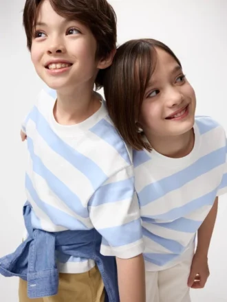 Kids Airism Cotton Striped T-Shirt