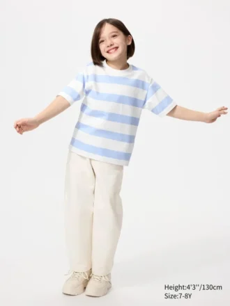 Kids Airism Cotton Striped T-Shirt