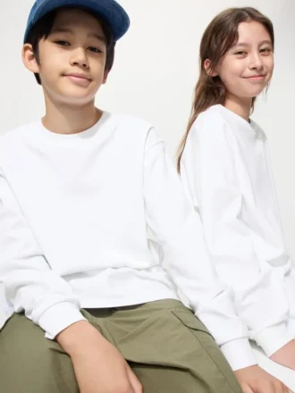 Kids Airism Cotton T-Shirt | Long Sleeve