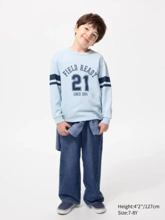 Kids Airism Cotton T-Shirt | Long Sleeve