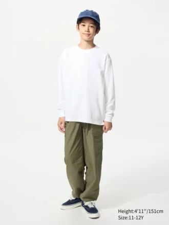 Kids Airism Cotton T-Shirt | Long Sleeve