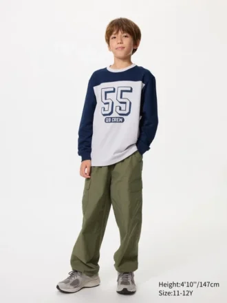 Kids Airism Cotton T-Shirt | Long Sleeve | Graphic