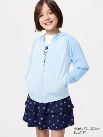 Kids Airism Uv Protection Full-Zip Hoodie