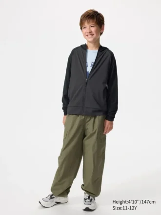 Kids Airism Uv Protection Full-Zip Hoodie