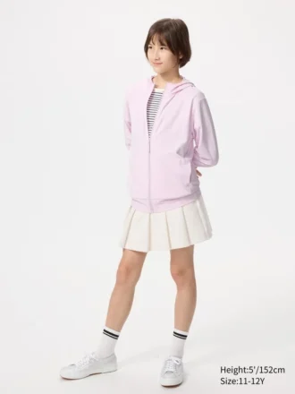 Kids Airism Uv Protection Full-Zip Hoodie