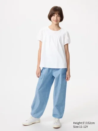 Kids Cargo Jogger Pants | Chambray