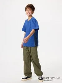 Kids Dry-Ex V-Neck T-Shirt | Bicolor