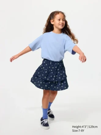 Kids Jersey Mini Skort | Flower