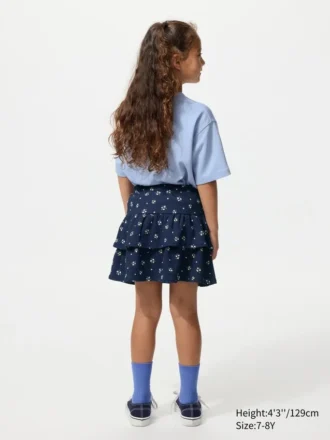 Kids Jersey Mini Skort | Flower