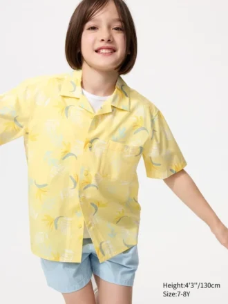 Kids Open Collar Shirt | Short Sleeve | Print