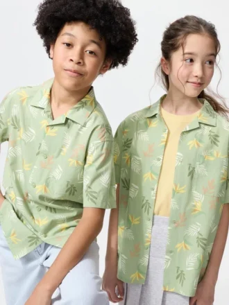 Kids Open Collar Shirt | Short Sleeve | Print