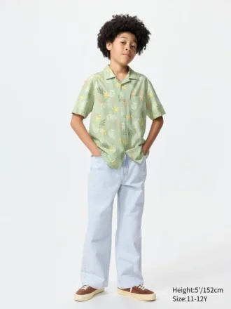 Kids Open Collar Shirt | Short Sleeve | Print