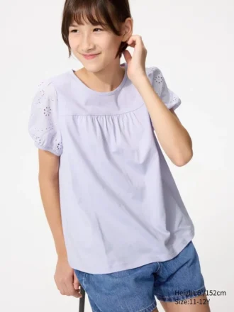 Kids Puff Sleeve T-Shirt | Embroidery