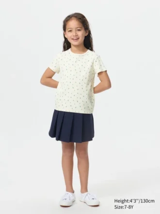 Kids Ribbed T-Shirt | Flower