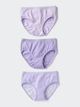 Kids Stretch Cotton Underwear | 3 Pairs | Flower
