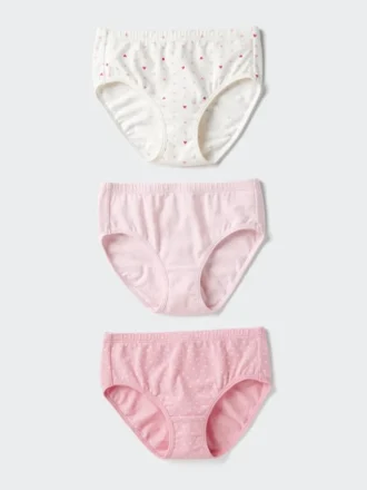Kids Stretch Cotton Underwear | 3 Pairs | Heart