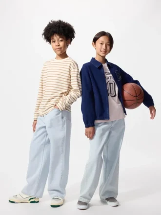 Kids Wide Straight Jeans