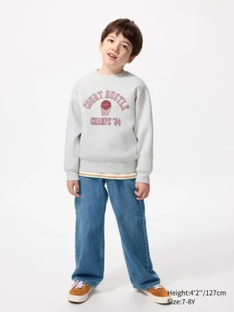 Kids Wide Straight Jeans