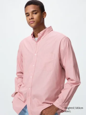 Men’s Broadcloth Shirt | Button Down | Hairline Fabric