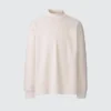 Men’s Brushed Jersey Mock Neck Long-Sleeve T-Shirt