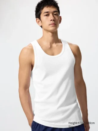 Men’s Dry Color Ribbed Tank Top