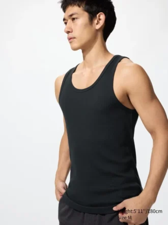 Men’s Dry Color Ribbed Tank Top