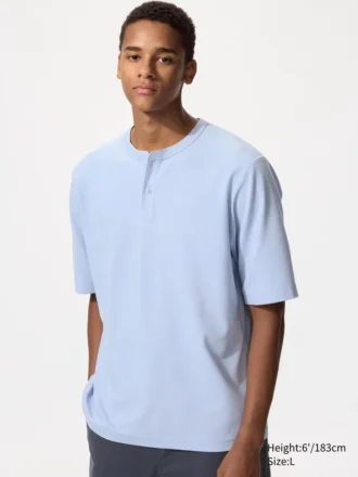 Men’s Dry Waffle Henley T-Shirt