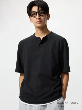 Men’s Dry Waffle Henley T-Shirt