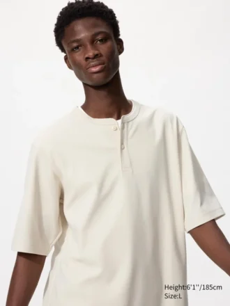 Men’s Dry Waffle Henley T-Shirt