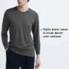 Men’s Heattech Cotton Turtleneck Long-Sleeve T-Shirt (Extra Warm) (2022 Edition)