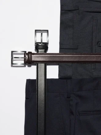 Men’s Italian Leather Stitched Belt