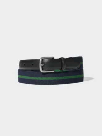 Men’s Leather Combination Striped Belt
