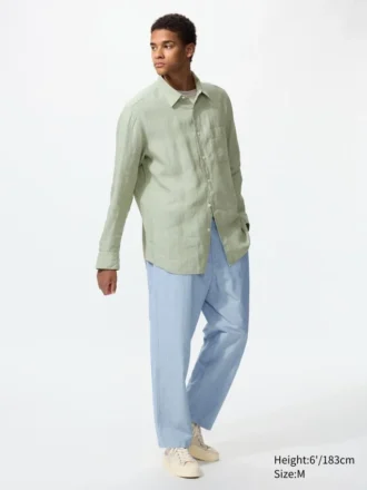Men’s Linen Blend Easy Ankle Pants